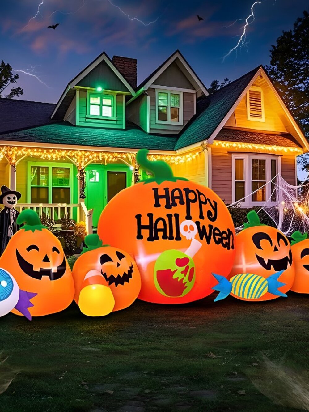 8FT Halloween Inflatable Decorations Outdoor, Halloween Decoration Outdoor